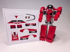 Machine Robo GoBots MR-20 PORSCHE ROBO/Crasher Best Of 5 Reproduction STICKERS
