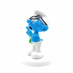 Sbabam Smurfs Series 1 (2016) – Brainy Smurf on Base (9 cm / 3.5″) + Mystery Bag