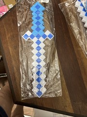 LED Blue And White Light Up Pixel 24 Sword