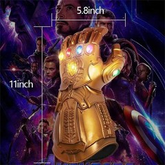 Thanos Infinity War Gauntlet w/LED Light Glove For Kid Size Avengers Costume Toy