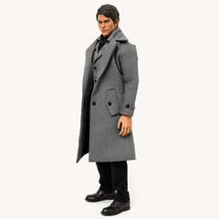 1/6 Trench Coat Suit Vest Shirt Pants Outfit Set For 12″ Hot Toys Male Figure
