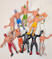 Vintage Mexican Wrestling Figures LUCHO LIBRE x11