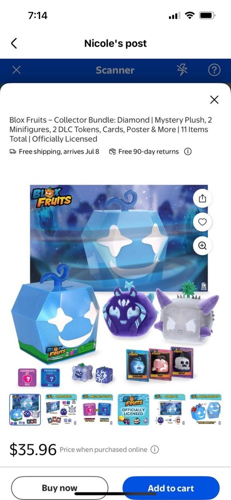 Blox Fruits Collector Bundle: Diamond Mystery Plush 2 Minifigures and More