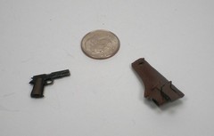1/12 Scale WWII United States, 45 Auto Pistol / Holster, Crazy Fig