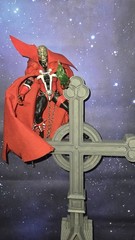SPAWN BATMAN DAREDEVIL action figure Cross Base Gargoyles Steeple Diorama
