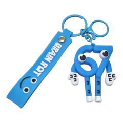 Brain Rot Blue 67 Keychain No. 67 Keychain Bag Purse Zipper Charm New Free Ship