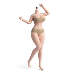 YM YM611 1/6 Female Makeup Soldier Articulated Body 12in Silicone Wrapped Figure
