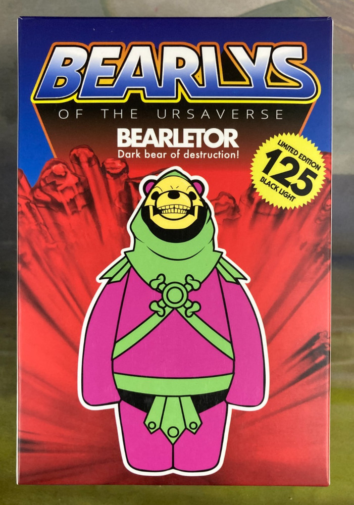 Bearly Bearletor Electric Skeletor 5″ MOTU Black Light Plastic Empire Available