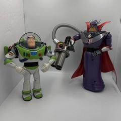 VINTAGE 1990’s TOY STORY THINKWAY TALKING BUZZ LIGHTYEAR TALKING ZURG WORKING