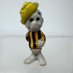 Walt Kelly Pogo Possum Figure Black Yellow Stripes Shirt Vinyl Vintage DAMAGED