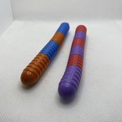 2 x Bonkers SLITHER.IO Bendable Worms ~ 14cm