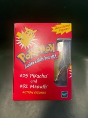 Hasbro 1999 Pokemon Articulated Figures #25 Pikachu & #52 Meowth Action Figures
