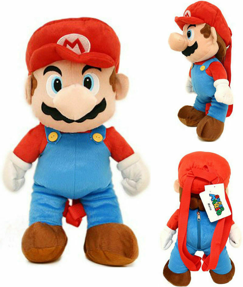 Super Mario Children Playful Unisex Plush Doll Backpack – Mario