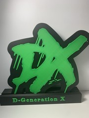 3D Printed D-Generation X (DX) Logo Display Stand WWE Wrestling Decor