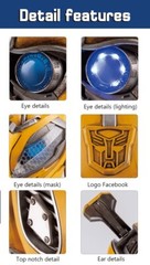 Killerbody Transforms Bumblebee 1:1 Electronic Remote & Voice Controlled Helmet