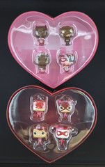 NICE!! Set of 2 Batman Funko Pop Pocket Pop 4-Pack Heart Boxes Valentine’s Day