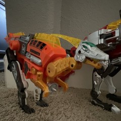 Dino Robots 5pc Dinosaur Transforming Action Figure Set, Plastic, Multicolor