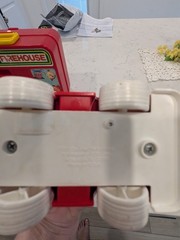 Vintage 1983 Sesame Street Firehouse Playset Fire Truck Figure Ramp