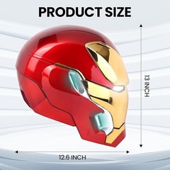 Autoking Iron Man Mk50 Friday Helmet 1/1 wearable Helmet Cosplay LED Gift