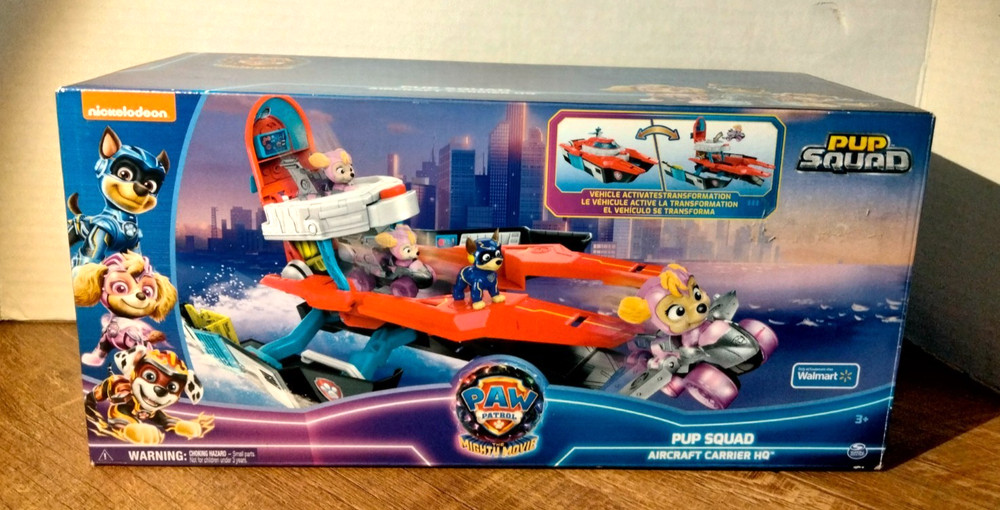 PAW PATROL PUP SQUAD AIRCRAFT CARRIER HQ -NEW