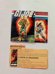 GI Joe 1984 Zartan V1 Complete + Chameleon 100% Canadian File Card Blueprints