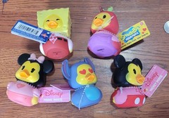 2025 Lot of 5 Disney & Spongebob Duckalooz Valentine’s Day Rubber Ducks w/ Tags