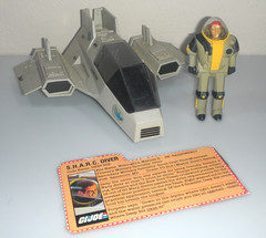 Vintage 1984 Sharc Submarine G.I. GI Joe Complete w/ Deep Six Figure 3.75 ARAH