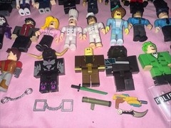 Large Mixed Lot of Robolox Action Figures & Accessories Toy Lot