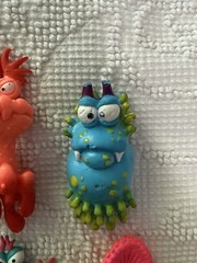 1988 World Of Wonder Germs Lot Of 4 Toys In Fair Condition