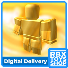 R0BL0X The Golden Robloxian GOLD Item Toy Code DELIVERED Via eBay Message