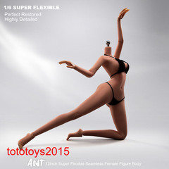 US 1/6 Copper Suntan Medium Breast Flexible Female Makeup Figure Body Model Toy