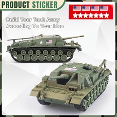 MaozyHomie U.S Toy Tank and Army Men Toys Playset, 2pc Tank-5 Models and 10pc…