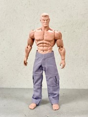 SU-CG-GRY: 1/12 Grey Cargo Pants for 6″ Mezco, MixMax Muscular Body (No Figure)