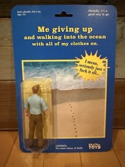 New Death By Toys Me Giving Up Walking Into Ocean Figure Internet Meme Art Toy