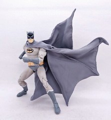 SU-MF-C-RTBAT: Grey Wired Cape for McFarlane Batman (Bat-Manga)
