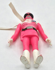 Vintage Denshi Sentai Denziman PINK Power Rangers Soft Vinyl Figure POPY Japan