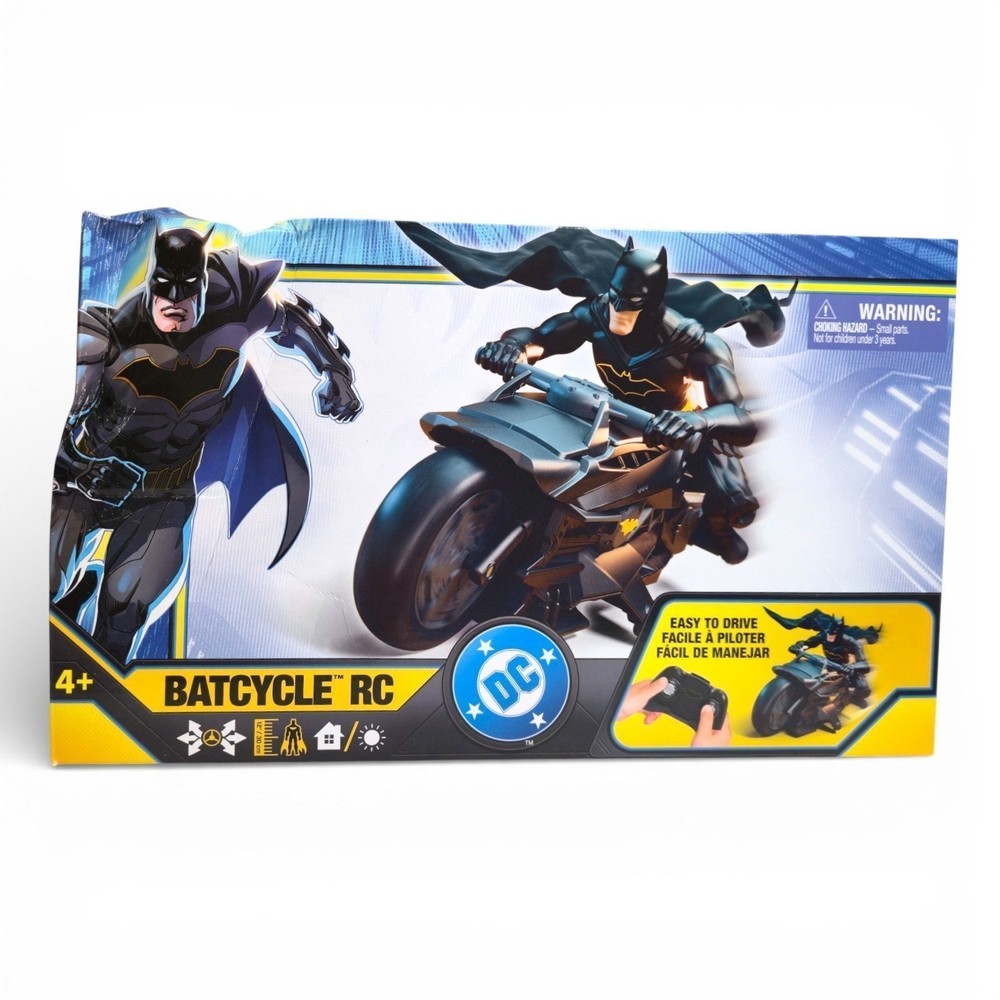 DC Batman Stealth RC Batcycle with 12-Inch Batman Figure [DAMAGED BOX]