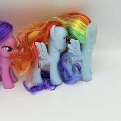 My Little Pony G4 Rainbow Dash Applejack Twilight Sparkl Figures Lot Hasbro 2010