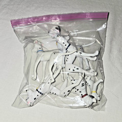 Just Toys Bend-Ems 101 Dalmatians lot of 6 bendy toys (with marks/wear)