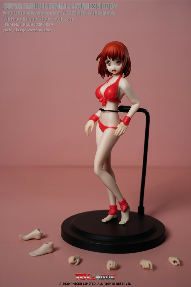 TBLeague T02A Female Seamless Large Breast Pale Body with Anime Head 1/12 FIGURE