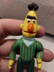 1985 Sesame Street Ernie & Bert 3″ Action Figures, Tara Toys, Vintage
