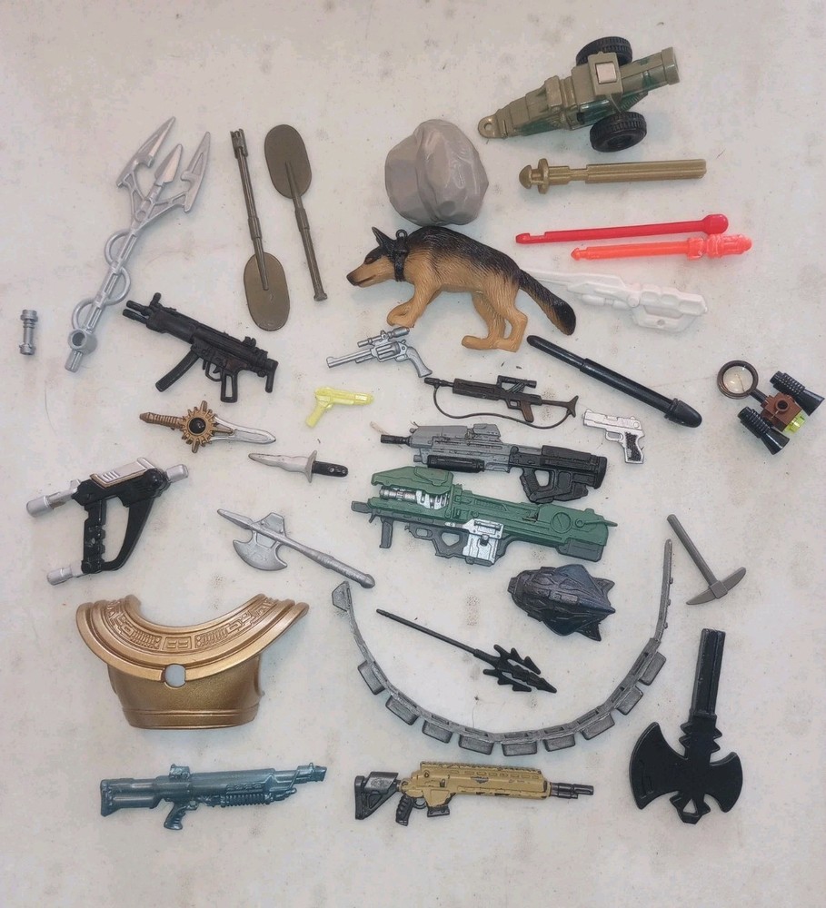 Random Mixed Lot Action Figure Accessories Weapons Gi joe Halo Power Rangers