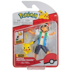 Ash + Pikachu 4.5” Battle Feature Figure PKW2473 Pokémon (Jazwares / Pokemon)
