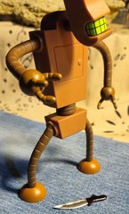 2009 Toynami Futurama Roberto Build-a-Bot with Custom Knife