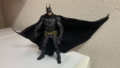 custom batman arkham knight Asylum wired leather cape 1/12 mcfarlane NOT FIGURE