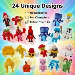 24PCS Italian Brainrot Steal a Brainrot 67 Toys, 1.8″ Brain Rot Action Figure, V