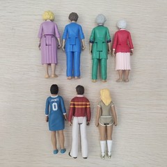 7pcs 3.75″ Golden Girl Dorothy Blanche Sophia Three’s Company Jack Chrissy Janet