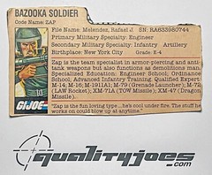1982 Zap – 100% Complete w/ File Card – No Stamp Thin Handle Bazooka