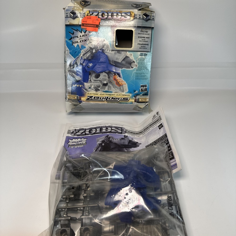 2003 Zoids Z-Builders Missile Tortoise – with MANUAL & MINIFIGURE! Damaged Box