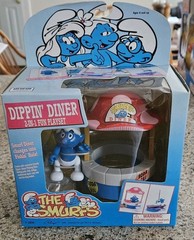 NRFB NEW Irwin Peyo Smurfs Dippin’ Diner 2-In-1 Fun Playset Smurf Diner VTG 1996